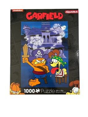 Aquarius Garfield Pirate Haunted House 1000 Piece Jigsaw Puzzle Complete